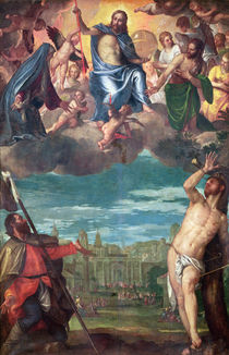 Christ Arresting the Plague with the Prayers of the Virgin von Veronese