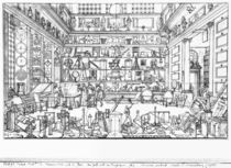 Cabinet of physics, 1687 by Sebastien I Le Clerc