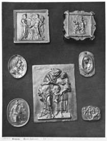 Plaques depicting Hermes and Abundance by Italian School