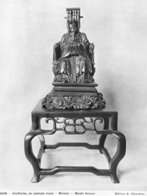 Statuette of Confucius as a Mandarin by Chinese School