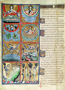 Ms 1 f.4v The Creation of the World by French School