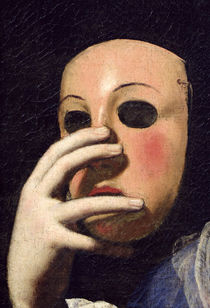 Woman with a Mask von Lorenzo Lippi