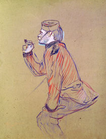 English Soldier Smoking a Pipe von Henri de Toulouse-Lautrec