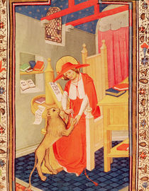 Fol.310v St. Jerome, from the Book of Hours of Don Duarte von Flemish School