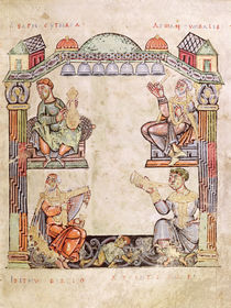 Ms 2 fol.11 Four Musicians by French School