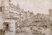 The Rialto Bridge, Venice von Francesco Guardi