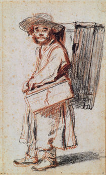 Study of a Pedlar from the Auvergne von Jean Antoine Watteau