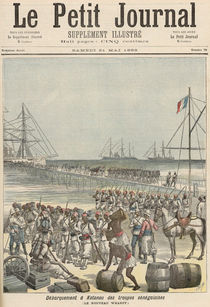 Landing of the Senegalese Troops at the New Wharf in Cotonou von Henri Meyer