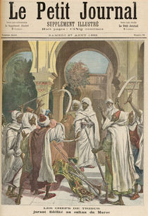 The Tribal Chiefs Swearing Fidelity to the Sultan of Morocco von Fortune Louis & Meyer, Henri Meaulle
