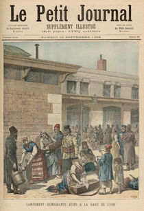 Jewish Refugee Camp in the Gare de Lyon von Henri Meyer