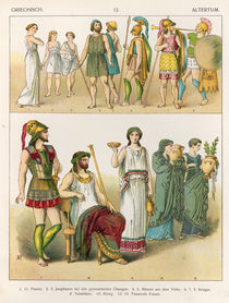 Greek Dress, from 'Trachten der Voelker' von Albert Kretschmer
