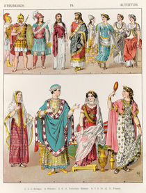 Etruscan Dress, from 'Trachten der Voelker' by Albert Kretschmer