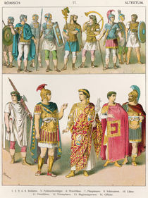 Roman Military Dress, from 'Trachten der Voelker' by Albert Kretschmer
