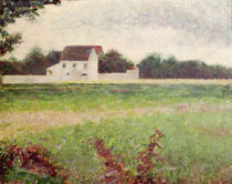 Landscape in the Ile-de-France von Georges Pierre Seurat