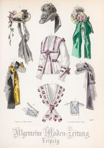 Fashion plate from the 'Allgemeine Moden-Zeitung' by French School
