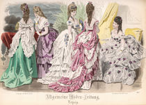 Ballgowns, fashion plate from the 'Allgemeine Moden-Zeitung' by French School
