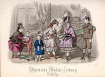 Children at Play, fashion plate from the 'Allgemeine Moden-Zeitung' by Jules David
