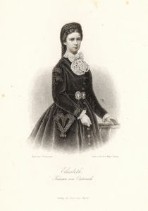 Empress Elisabeth of Austria in the 'Allgemeine Moden-Zeitung' von German School
