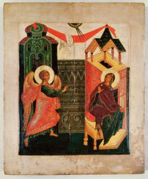 Icon depicting the Annunciation by Russian School