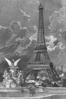 The Eiffel Tower Universal Exhibition of 1889 in Paris von Albert Bellenger