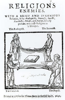 Religions Enemies, 1641 by English School