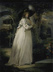 Portrait of a Girl in a Garden von George Morland