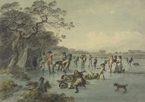 Skating in Hyde Park, c.1785 by Julius Caesar Ibbetson