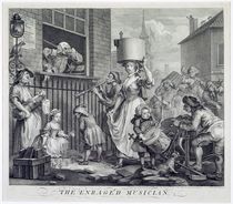 The Enraged Musician, 1741 von William Hogarth