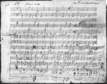 Autograph score sheet for the 10th Bagatelle opus 119 von Ludwig van Beethoven