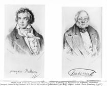Ludwig van Beethoven and Francois-Antoine Habeneck by Ferdinand Schimon
