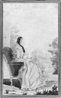 Portrait of Madame du Deffand von Carmontelle