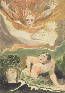 Four naked men emerging from their elements von William Blake
