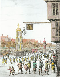 The Procession of Marie de Medici along Cheapside von English School
