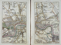 Map of East London, plates 20-21 by John Cary