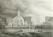 The Proposed Triumphal Arch from Portland Place to Regent's Park by John Martin