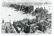 London Bridge and its Surroundings at about the year 1600 by Henry William Brewer