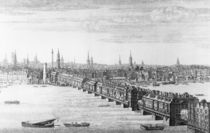 West Front of London Bridge von Nathaniel and Samuel Buck