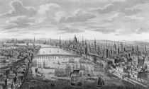 A General View of the City of London next to the River Thames by English School