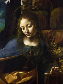 Detail of the Head of the Virgin by Leonardo Da Vinci
