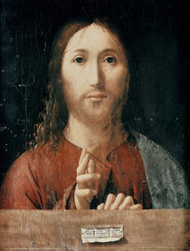 Cristo Salvator Mundi, 1465 by Antonello da Messina