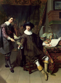 Constantijn Huygens and his clerk von Thomas de Keyser