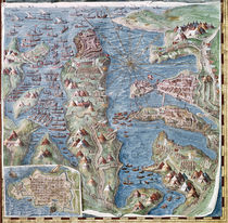 Siege of Malta, detail from the 'Galleria delle Carte Geografiche' by Italian School
