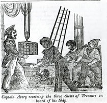 Captain Avery receiving three chests of Treasure on board of his Ship von English School