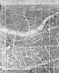 Balloon View of London, 1851 by English School