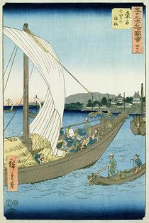 Kuwana Landscape, from '53 Famous Views' by Ando or Utagawa Hiroshige
