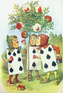 The Playing Cards Painting the Rose Bush by John Tenniel