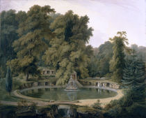 Temple, Fountain and Cave in Sezincote Park von Thomas Daniell
