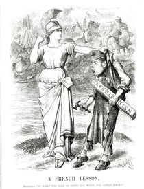 'A French Lesson', cartoon from 'Punch' magazine by English School