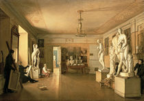 Atelier of the artist Alexey Venetsianov 1827 by Alexander Alexeyevich Alexeyev