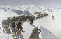 Count Argutinsky crossing the Caucasian Range by Franz Roubaud
